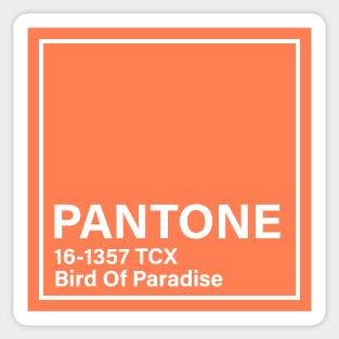 pantone 16-1357 TCX Bird Of Paradise Sticker